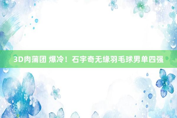 3D肉蒲团 爆冷！石宇奇无缘羽毛球男单四强
