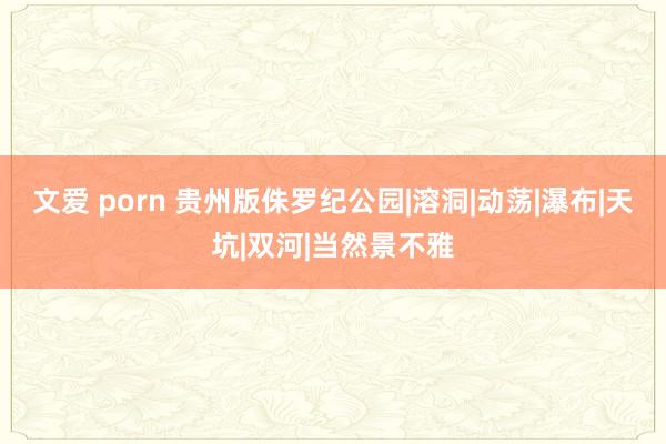 文爱 porn 贵州版侏罗纪公园|溶洞|动荡|瀑布|天坑|双河|当然景不雅