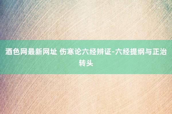 酒色网最新网址 伤寒论六经辨证-六经提纲与正治转头